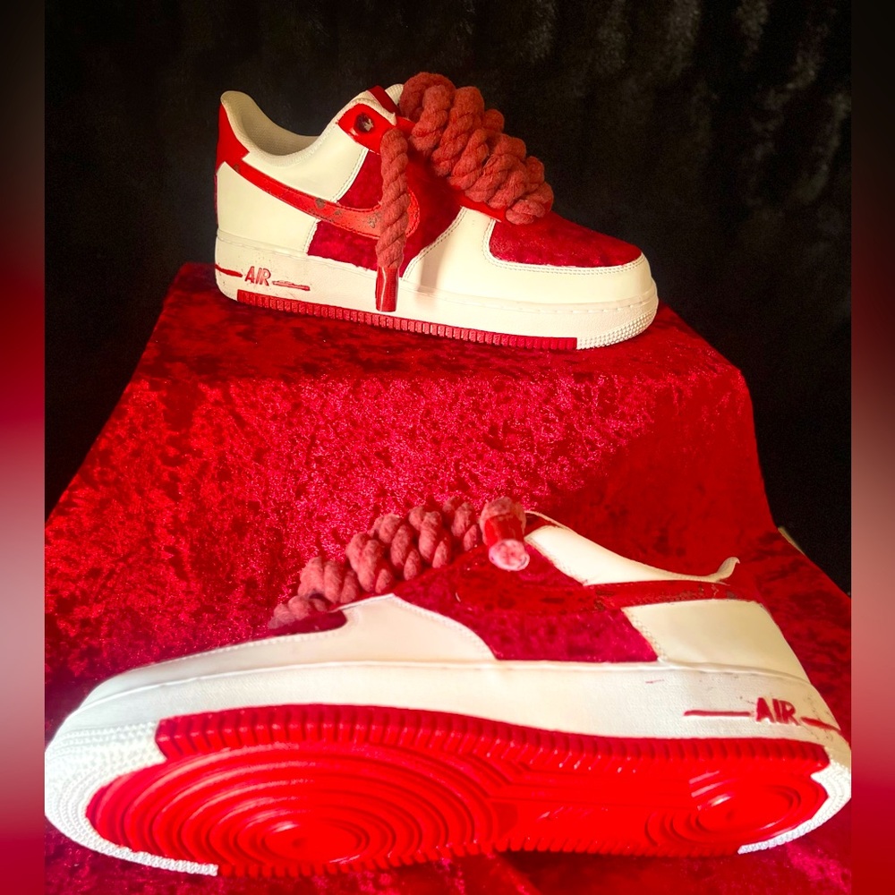 CUSTOM 1/1 REDRUM VELVETS AF1🩸🩸‼️